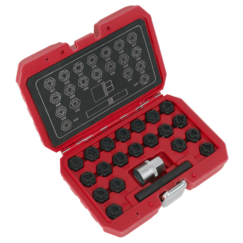 Sealey SX220 Locking Wheel Nut Key Set for VAG 22pc