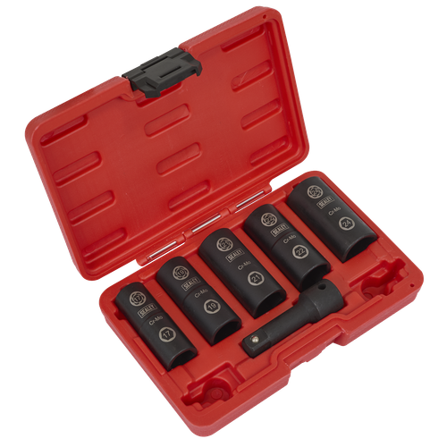 Sealey SX271 Impact Wheel Nut/Removal Flip Socket Set 1/2"Sq Drive 6pc