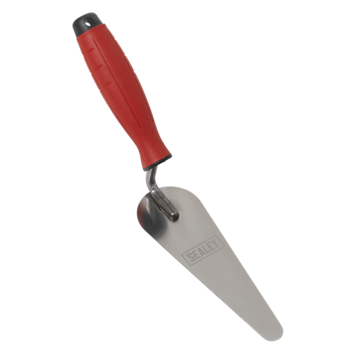 Sealey T1225 Stainless Steel Narrow Gauging Trowel with Rubber Handle 160mm