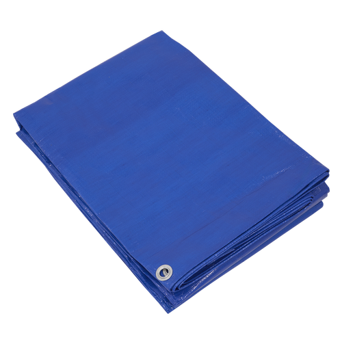 Sealey TARP5070 Lightweight PE Tarpaulin 5.49 x 7.32m - Blue