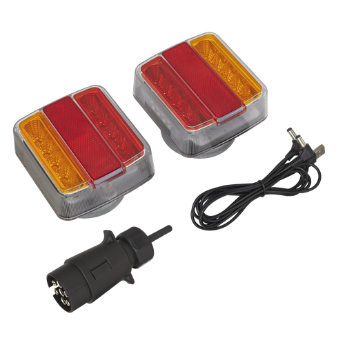 Sealey TB18LEDW Wireless SMD LED Trailer Light Set 2pc