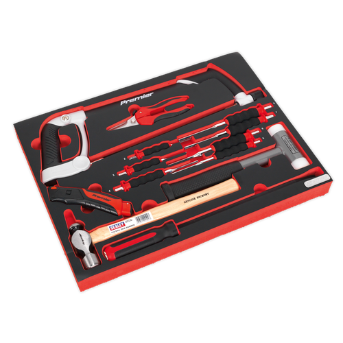 Premier Platinum TBTP06UK Hacksaw, Hammers & Punch Kit with Tool Tray 13pc