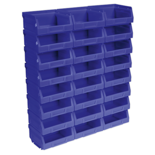 Sealey TPS124B Plastic Storage Bin 105 x 85 x 55mm, Blue - Pack of 24