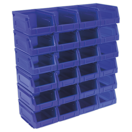 Sealey TPS224B Plastic Storage Bin 105 x 165 x 85mm, Blue - Pack of 24