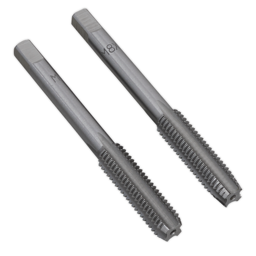Sealey TSM8 Taper & Plug Tap Set M8 x 1.25mm 2pc
