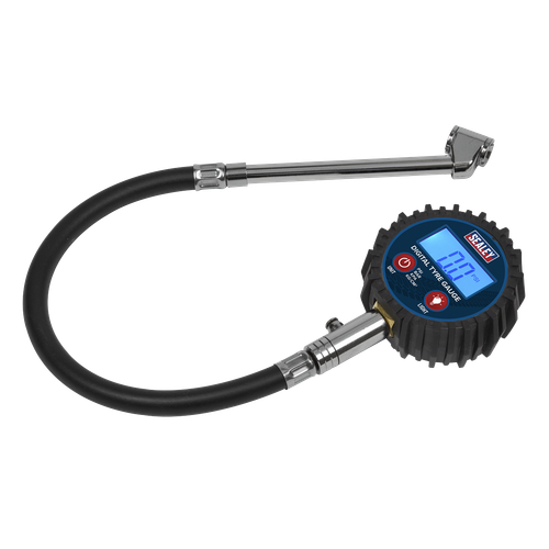 Sealey TST003 Digital Tyre Pressure Gauge with Twin Push-On Connector