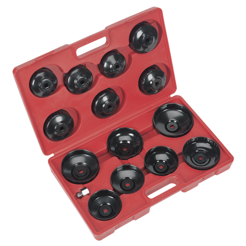 Sealey VS7003 Oil Filter Cap Wrench Set 15pc
