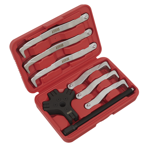 Sealey VS83 Fast Action Reversible Twin/Triple Leg Puller Set 150 & 220mm 8pc