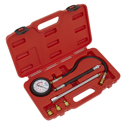 Sealey VSE300D Petrol Compression Tester Deluxe Kit 6pc