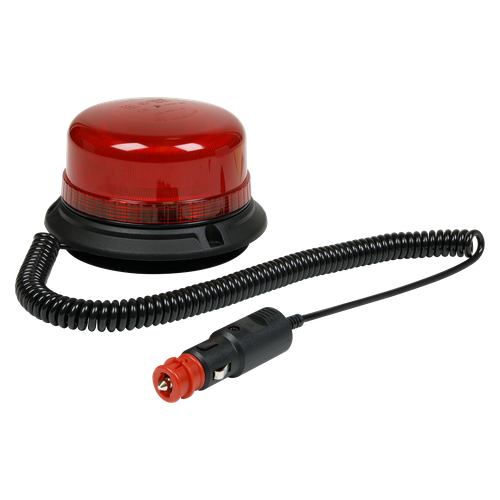 Sealey WB954LEDR Warning Beacon with Magnetic Fixing SMD LED 12/24V - Red