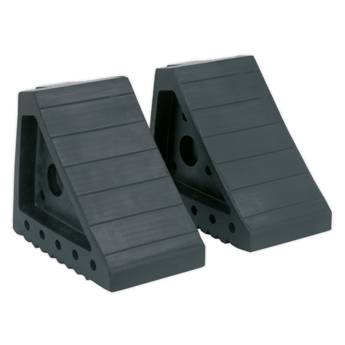 Sealey WC01 Rubber Wheel Chocks - Pair