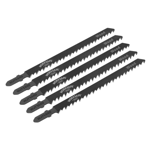 Sealey WJT144D Jigsaw Blade for Wood 75mm 6tpi - Pack of 5