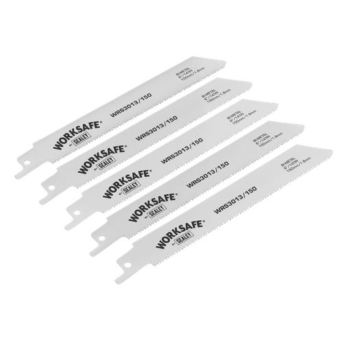 Worksafe WRS3013/150 Reciprocating Saw Blade 150mm 14tpi - Pack of 5