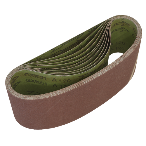 Worksafe WSB61120 100 x 610mm Sanding Belt 120Grit - Pack of 10
