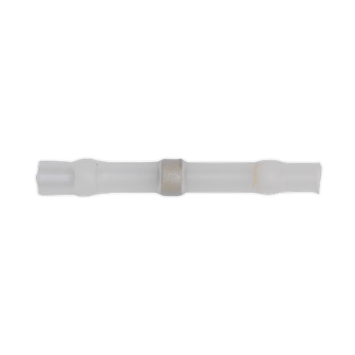 Sealey WTSSB25 Heat Shrink Butt Connector Solder Terminal 24-22 AWG, White - Pack of 25