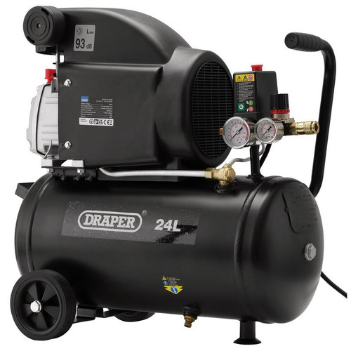 Draper 24980 230V 24L Direct Drive Air Compressor, 1.5kW/2hp