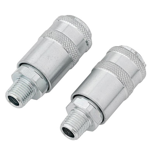 Draper 70863 1/4" Male Quick Coupling (Pack of 2)