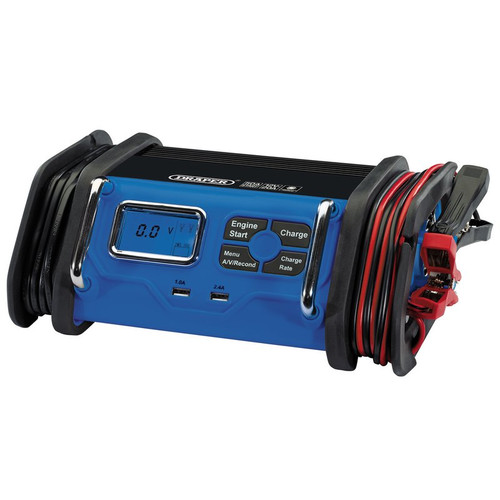 Draper 70807 12V Battery Starter Charger, 20A