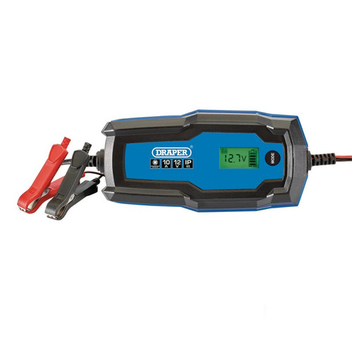 Draper 53491 6/12V Smart Charger and Battery Maintainer, 10A