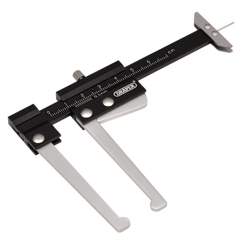 Draper 20219 Brake Disc Caliper with Tread Depth Gauge, 0-60mm