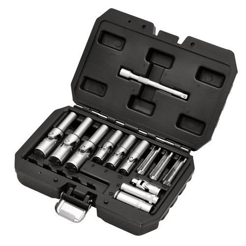 Draper 12397 Thin Wall PSG Glow Plug Socket Set, 3/8" and 1/4" Sq. Dr. (18 Piece)