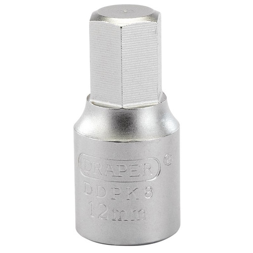 Draper 38326 Hexagon Drain Plug Key, 3/8" Sq. Dr., 12mm