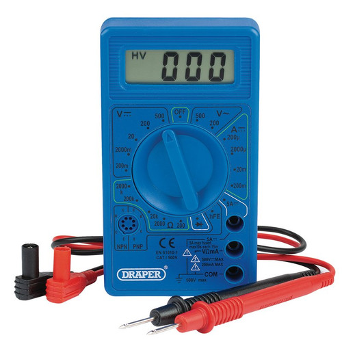 Draper 68476 Digital Multimeter, 500V, AC/DC