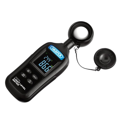 Draper 12443 Handheld Digital Light Level Meter, 0-200KLux and -20 to +70°C