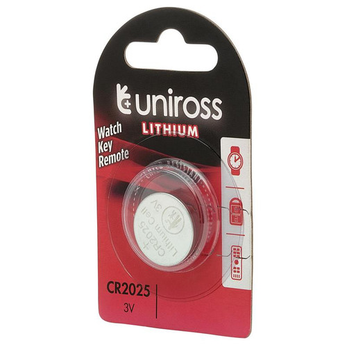 Uniross U1CR2025 Lithium Coin Cell CR2025 Battery