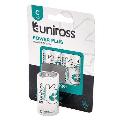 Uniross UPPCPK2 LR14 C Power Plus Alkaline Batteries (Pack of 2)