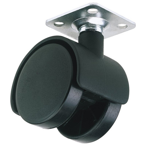 Draper 65462 Twin Nylon Plate Castor, 40mm Diameter, S.W.L. 25kg