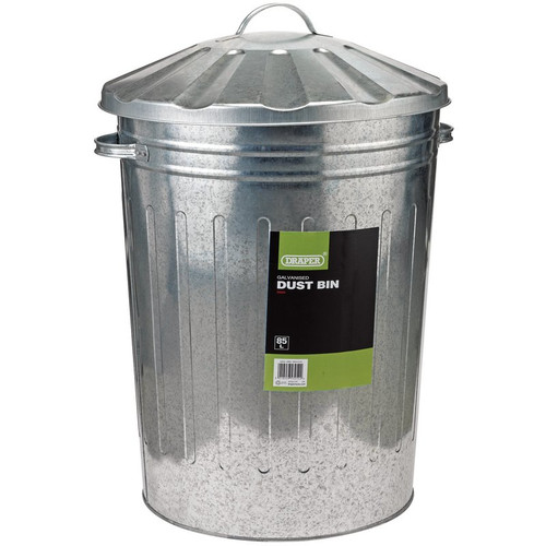 Draper 53254 Galvanised Dust Bin, 85L