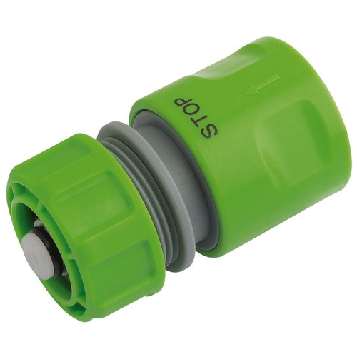 Draper 25902 Garden Hose Connector with Water Stop Feature, 1/2"