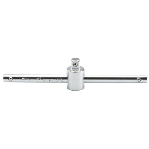 Draper Expert 16786 Satin Chrome Sliding T Bar, 1/4" Sq. Dr.