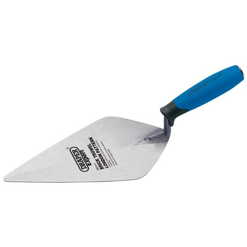 Draper Expert 82148 Soft Grip Stainless Steel London Pattern Brick Trowel, 275mm