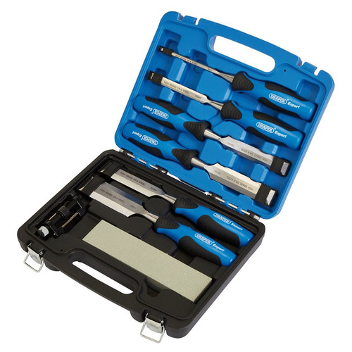 Draper Expert 88605 Soft Grip Wood Chisel Kit, 140mm (8 Piece)