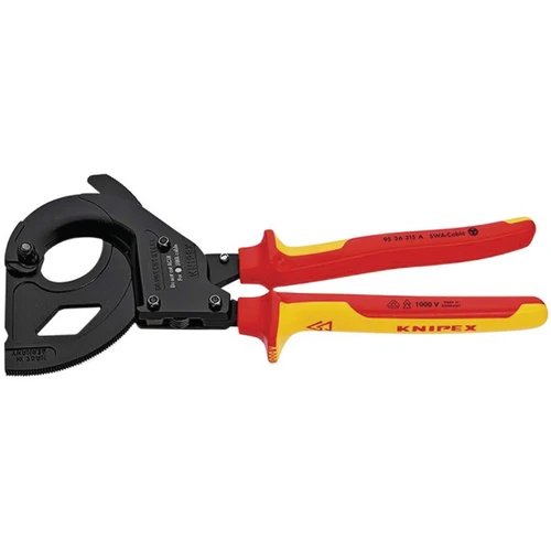 KNIPEX 85552 95 36 315 A VDE Cable Cutter, Ratchet Action for SWA Cables, 315mm
