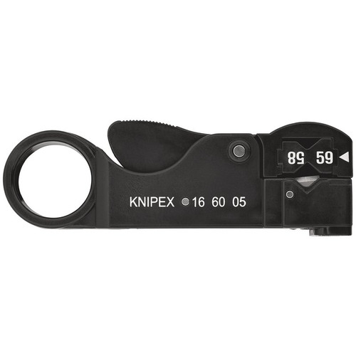 KNIPEX 64953 16 60 05SB Adjustable Co-Axial Stripping Tool, 105mm