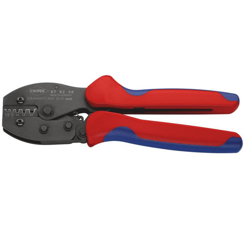 KNIPEX 41479 97 52 38 SB PreciForce® Crimping Pliers, 0.25 — 6.0 mm² Capacity, 220mm