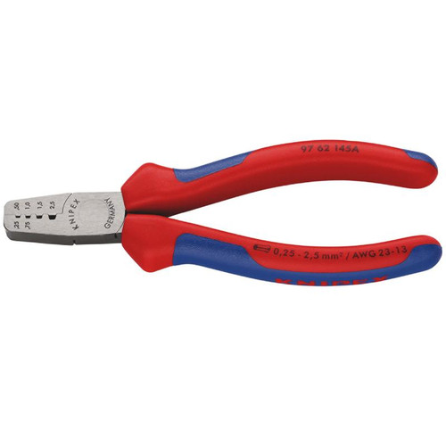 KNIPEX 20001 97 62 145 A Crimping Pliers for Wire Ferrules, 145mm
