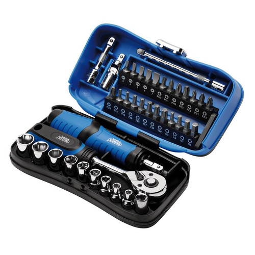 Draper Expert 04713 Socket and Bit Set, 1/4" Sq. Dr. (39 Piece)