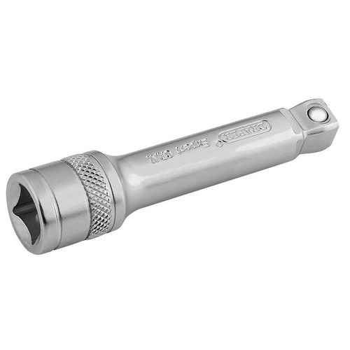Draper Expert 16743 Satin Chrome Wobble Extension Bar, 3/8" Sq. Dr., 75mm