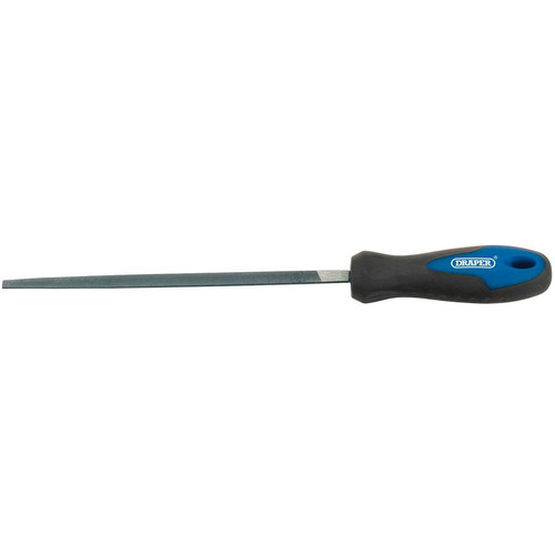 Draper 44957 Soft Grip Engineers 3 Square File and Handle, 200mm