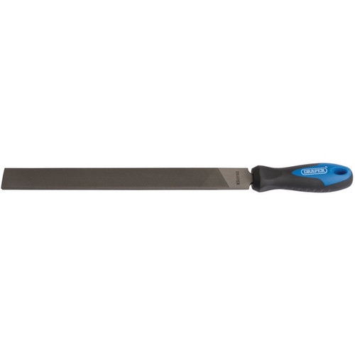 Draper 00008 Soft Grip Engineers Hand File and Handle, 300mm