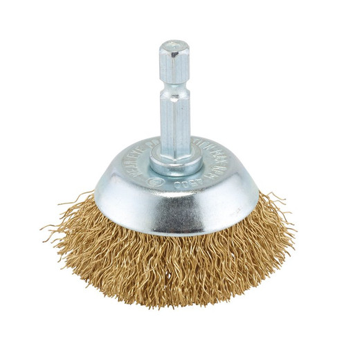 Draper 41431 Brassed Steel Crimped Wire Cup Brush, 40mm