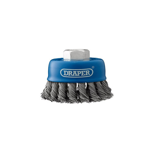 Draper 41449 Steel Twist-Knot Wire Cup Brush, 75mm, M14