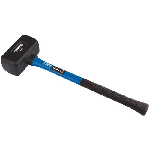 Draper 74319 Rubber Dead Blow Hammer with Fibreglass Shaft, 1.8kg/4lb