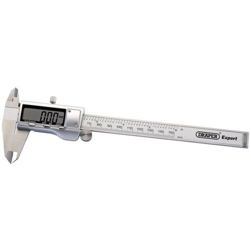 Draper Expert 80859 Dual Reading Digital Vernier Caliper, 0-150mm