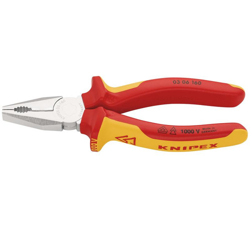 KNIPEX 87933 03 06 160 SB VDE Combination Pliers, 160mm