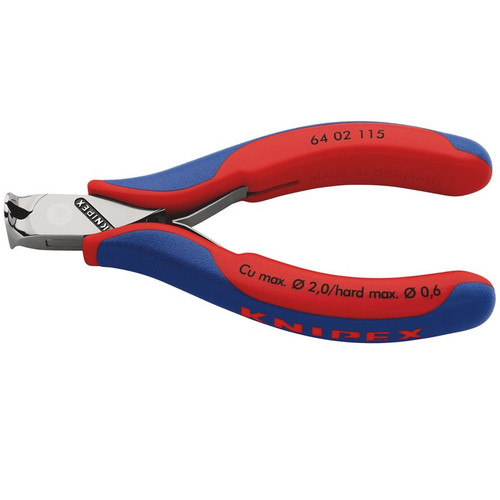 KNIPEX 27712 64 02 115 Electronics End Cutting Nipper with Multi-Component Grips, 115mm